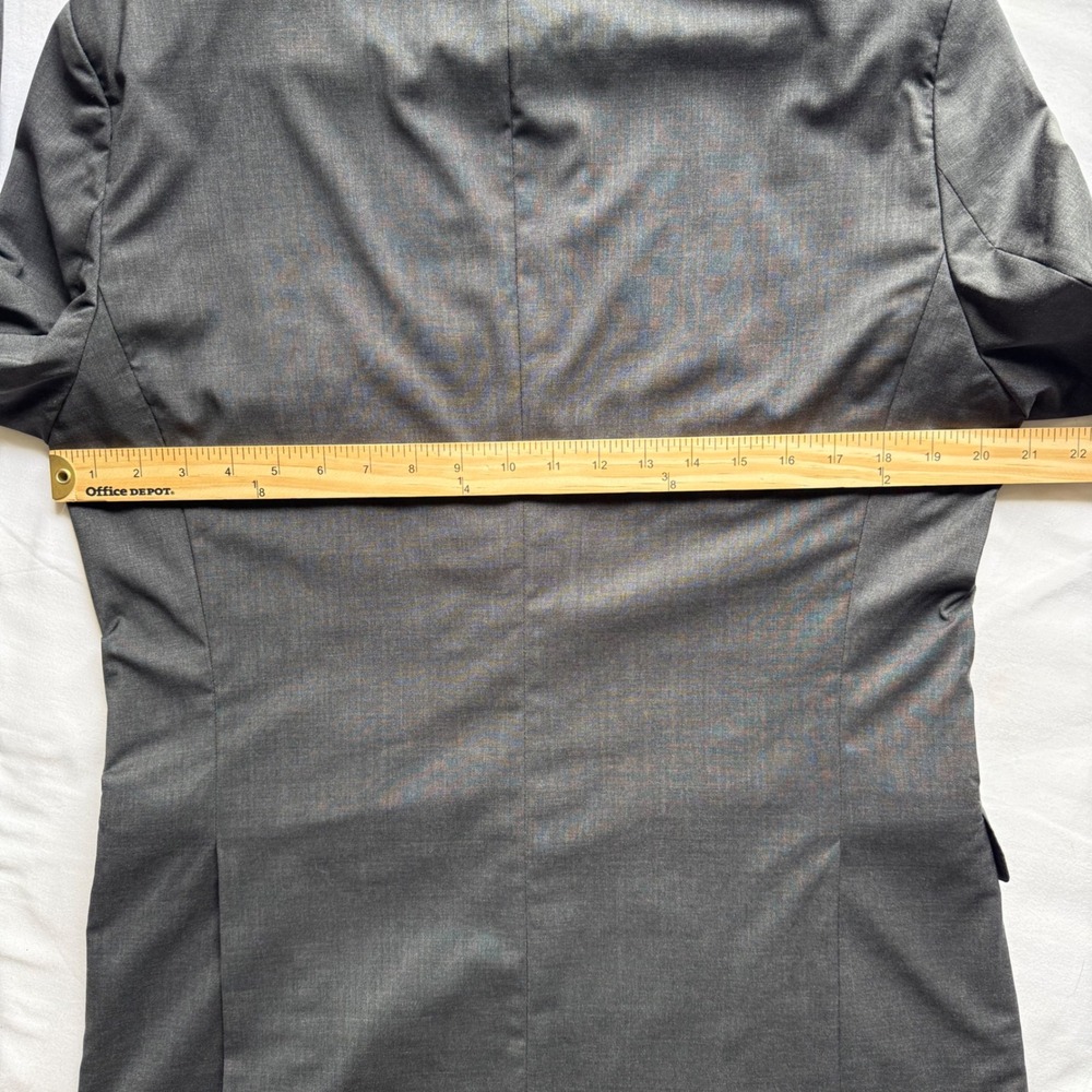 Hugo Boss Mens 40R Charcoal Gray Stretch Tailoring Wool Blazer Sport Coat 40 R - Picture 12 of 15